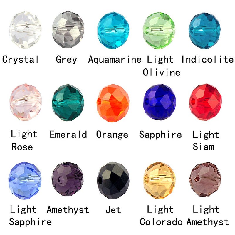 LolliBeads (TM) Wholesale Mix Lot 8 mm Briolette Faceted Rondelle Crystal Glass Beads for Jewelry Making with Container Box (450pcs) - Image 2